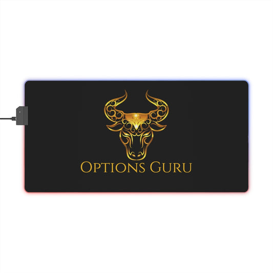 Options Guru Millionaire Bull LED Gaming Mouse Pad