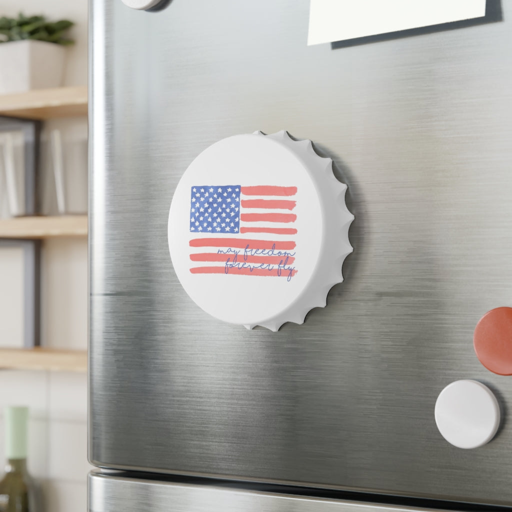 Options Guru July 4th Bottle Opener Fridge Magnet