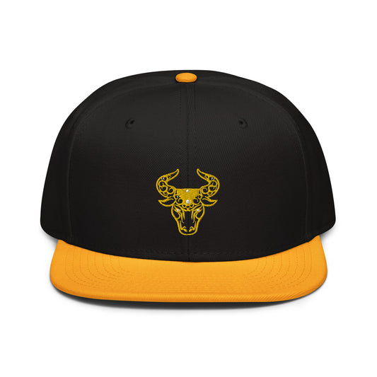 Millionaire Bull Embroidered Snapback Hat